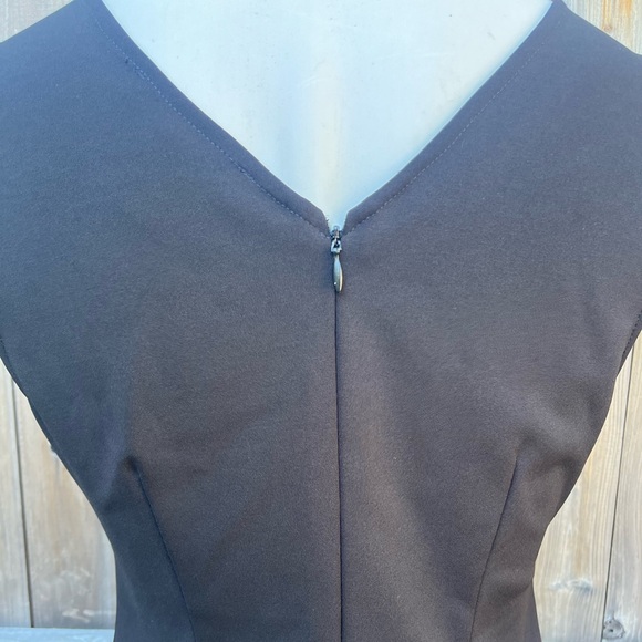 Kenneth Cole Bodycon Dress Black with Silver Front Zipper - Picture 4 of 5